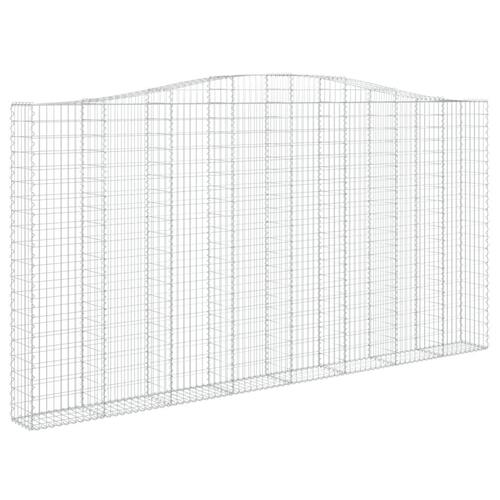 Buet gabionkurv 400x30x200/220 cm galvaniseret jern