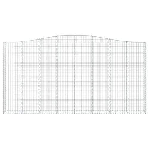 Buet gabionkurv 400x30x200/220 cm galvaniseret jern