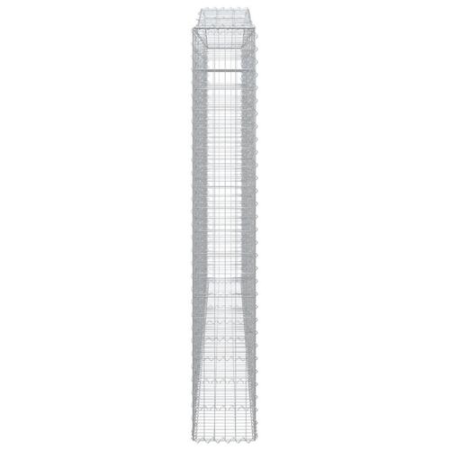 Buet gabionkurv 400x30x200/220 cm galvaniseret jern