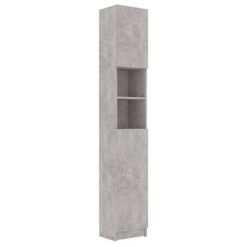 Badeværelsesskab 32x25,5x190 cm konstrueret træ betongrå