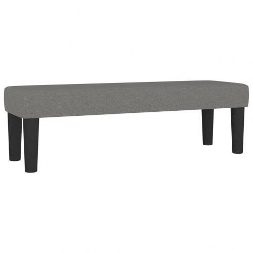 Kontinentalseng med madras 140×190 cm - stof, mørkegrå