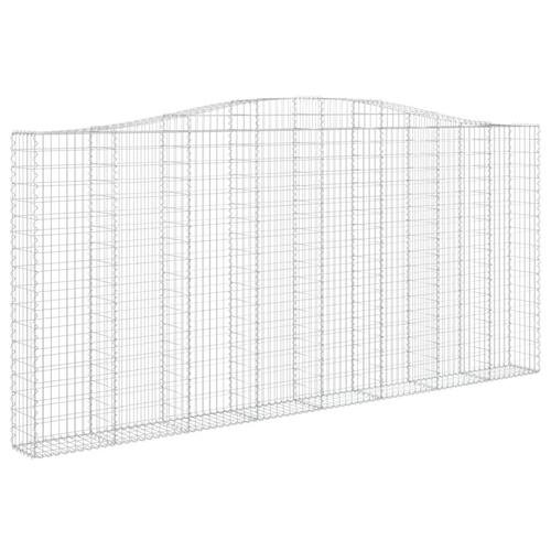 Buet gabionkurv 400x30x180/200 cm galvaniseret jern