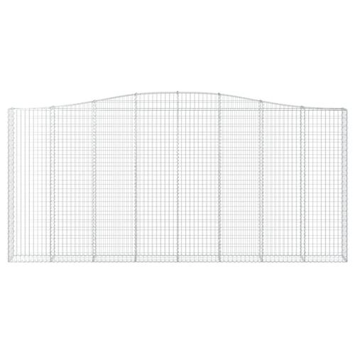 Buet gabionkurv 400x30x180/200 cm galvaniseret jern