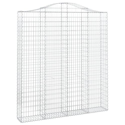 Buet gabionkurv 200x30x220/240 cm galvaniseret jern