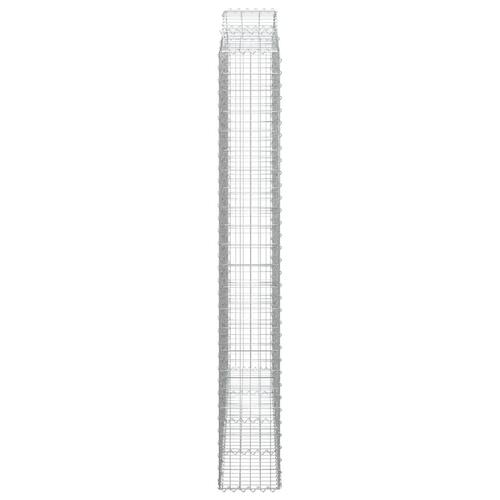 Buet gabionkurv 200x30x220/240 cm galvaniseret jern