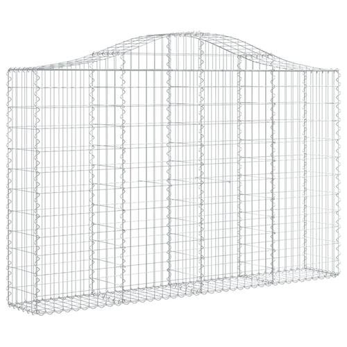 Buet gabionkurv 200x30x120/140 cm galvaniseret jern