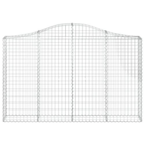 Buet gabionkurv 200x30x120/140 cm galvaniseret jern