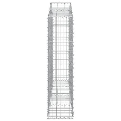 Buet gabionkurv 200x30x120/140 cm galvaniseret jern