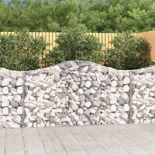 Buet gabionkurv 200x30x100/120 cm galvaniseret jern