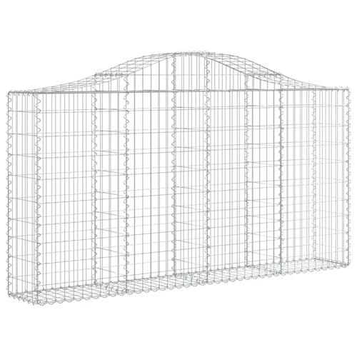 Buet gabionkurv 200x30x100/120 cm galvaniseret jern