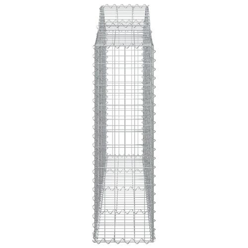 Buet gabionkurv 200x30x100/120 cm galvaniseret jern