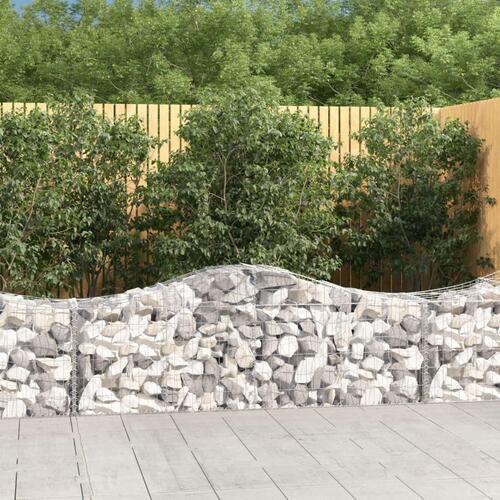 Buet gabionkurv 200x50x60/80 cm galvaniseret jern