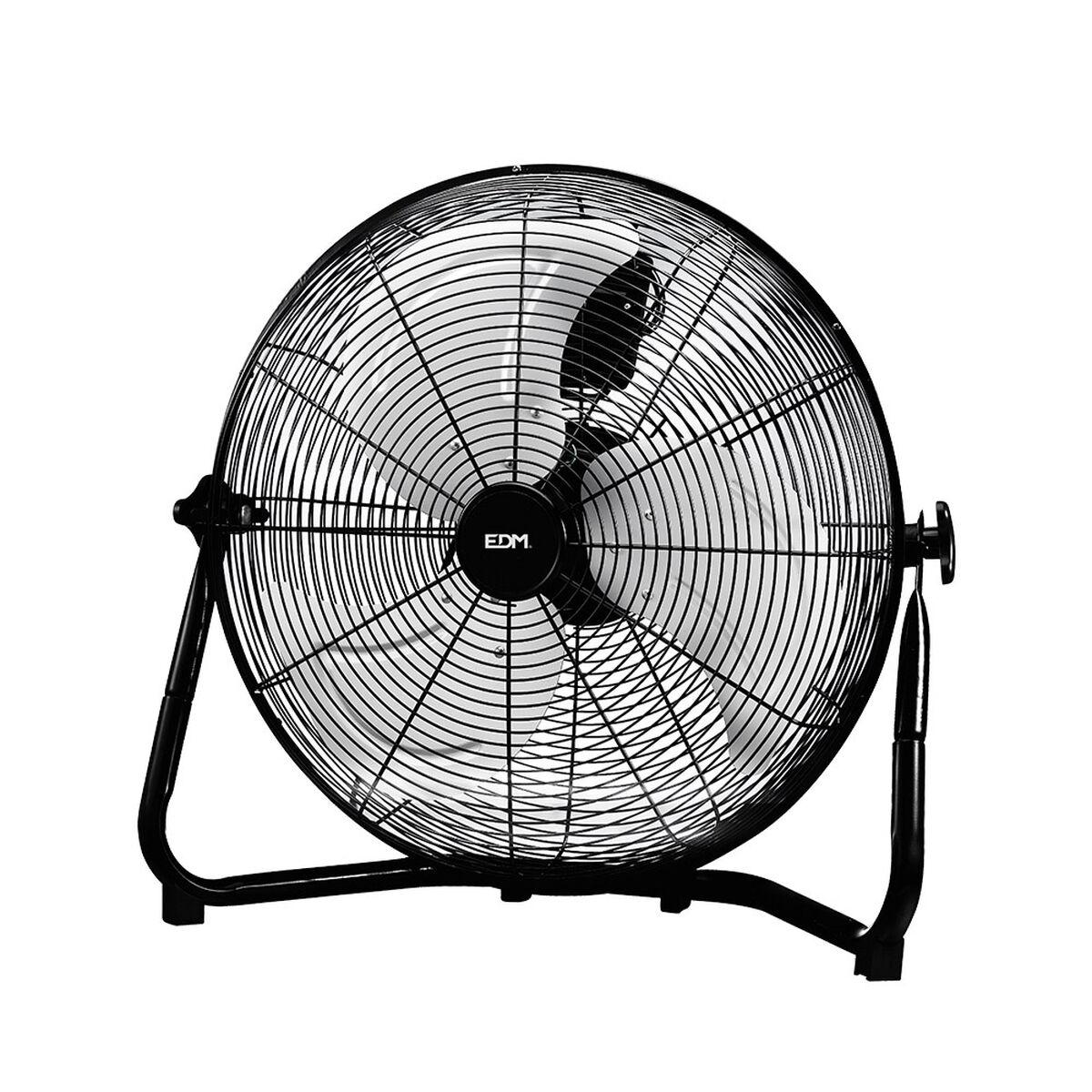 Gulvventilator EDM industriel Sort 110 W Ø 45 x 54 cm