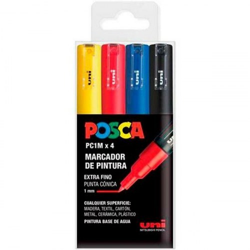 POSCA PC-1M markersæt - Multifarvet, 4 stk.