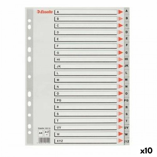 Esselte faneblade A-Z, grå, A4 - 10 stk.
