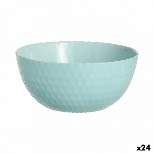 Morgenmadsskål Luminarc Pampille turkisblå glas 13 cm - 24 stk.