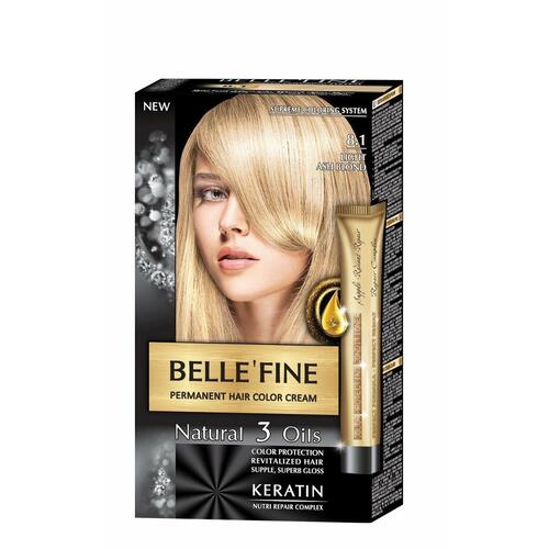 Permanent Farve Belle´Fine Nº 8.1 Lys Askeblond (30 ml)