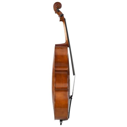 Cellosæt i fuld størrelse med taske og bue mørkt træ 4/4