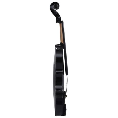 Violinsæt i fuld størrelse med bue og hagebræt 4/4 sort