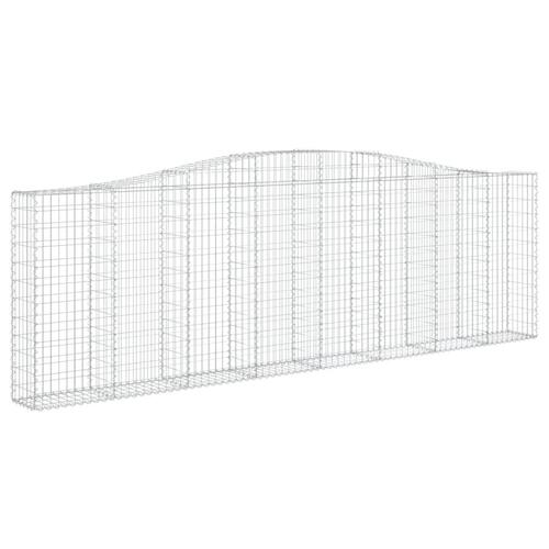 Buet gabionkurv 400x30x120/140 cm galvaniseret jern