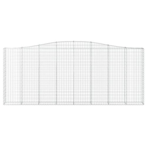 Buet gabionkurv 400x30x160/180 cm galvaniseret jern