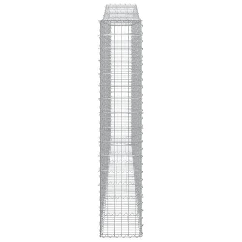 Buet gabionkurv 400x30x160/180 cm galvaniseret jern