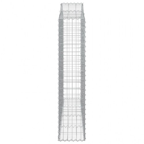 Buet gabionkurv 200x30x140/160 cm galvaniseret jern