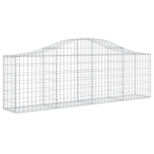 Buet gabionkurv 200x30x60/80 cm galvaniseret jern
