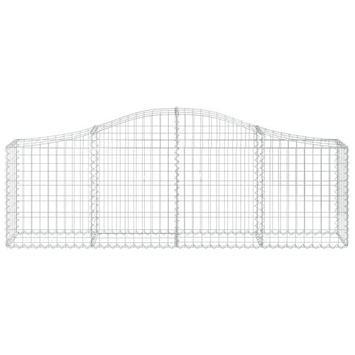 Buet gabionkurv 200x30x60/80 cm galvaniseret jern