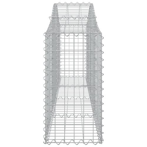 Buet gabionkurv 200x30x60/80 cm galvaniseret jern