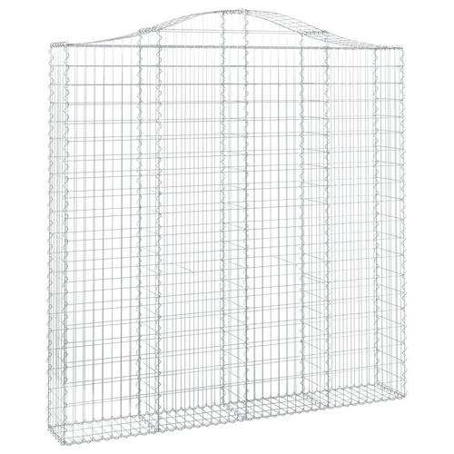 Buet gabionkurv 200x30x200/220 cm galvaniseret jern