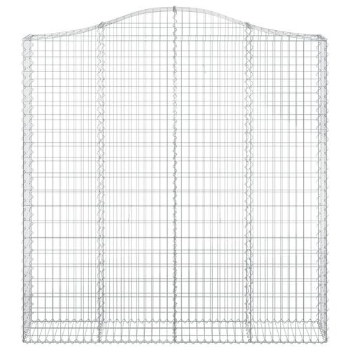 Buet gabionkurv 200x30x200/220 cm galvaniseret jern