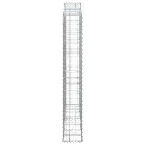 Buet gabionkurv 200x30x200/220 cm galvaniseret jern