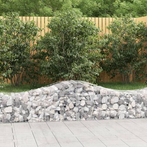 Buet gabionkurv 200x50x40/60 cm galvaniseret jern