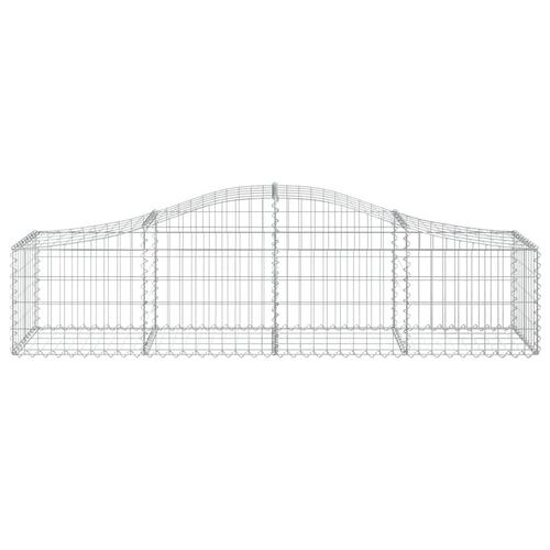 Buet gabionkurv 200x50x40/60 cm galvaniseret jern