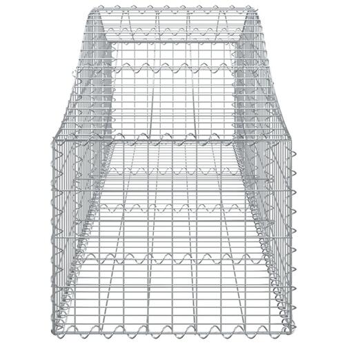 Buet gabionkurv 200x50x40/60 cm galvaniseret jern