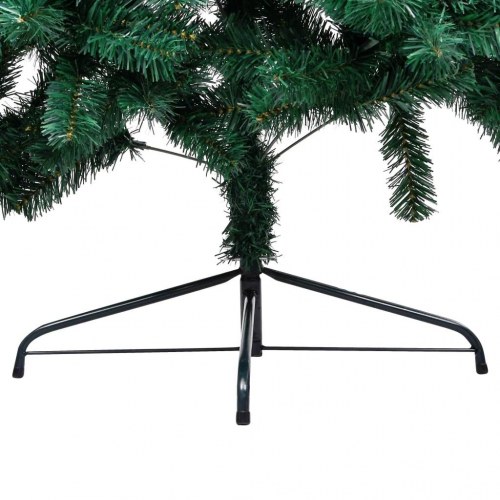 Halvt kunstigt juletræ med fod 210 cm - grøn