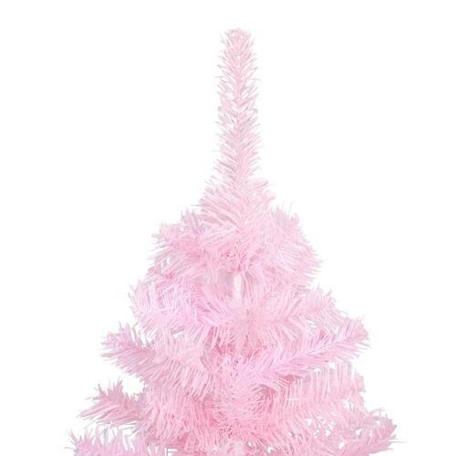 Kunstigt juletræ med fod 150 cm PVC pink