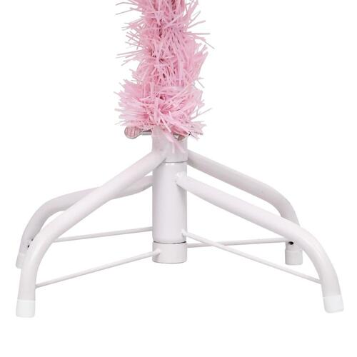 Kunstigt juletræ med fod 150 cm PVC pink