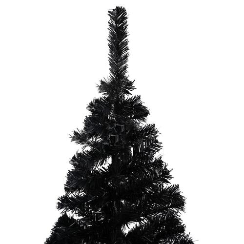 Kunstigt juletræ med fod 150 cm PVC sort