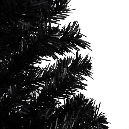 Kunstigt juletræ med fod 150 cm PVC sort