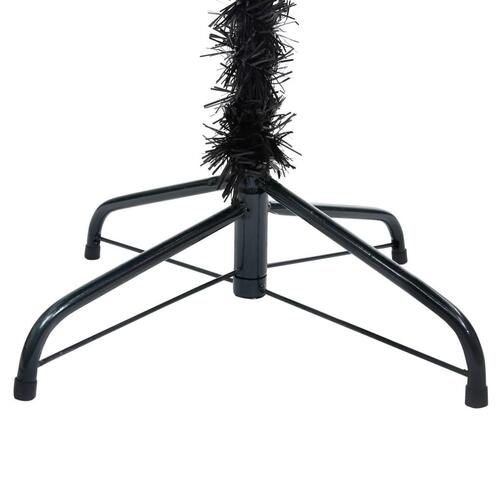 Kunstigt juletræ med fod 150 cm PVC sort