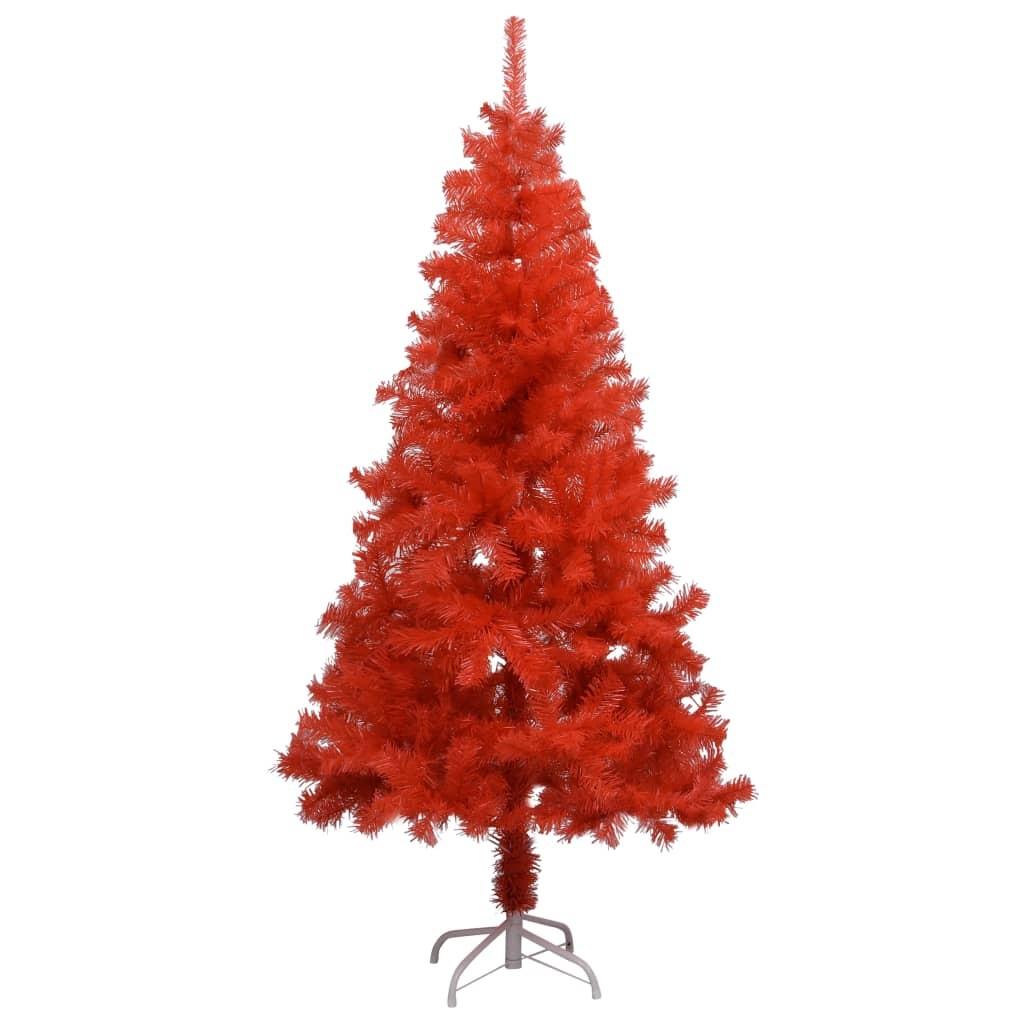 Kunstigt juletræ med fod 150 cm PVC rød