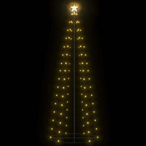 Lysende kegletræ 70x180 cm 100 LED'er varmt hvidt lys