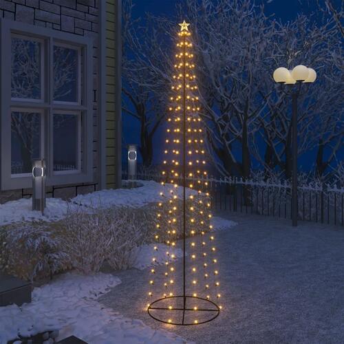 Kegleformet juletræ 136 LED'er 70x240 cm varm hvid
