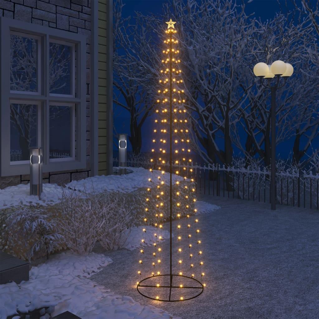 Kegleformet juletræ 136 LED'er 70x240 cm varm hvid