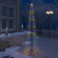 Lysende juletræ 70x240 cm 136 LED'er farverigt lys