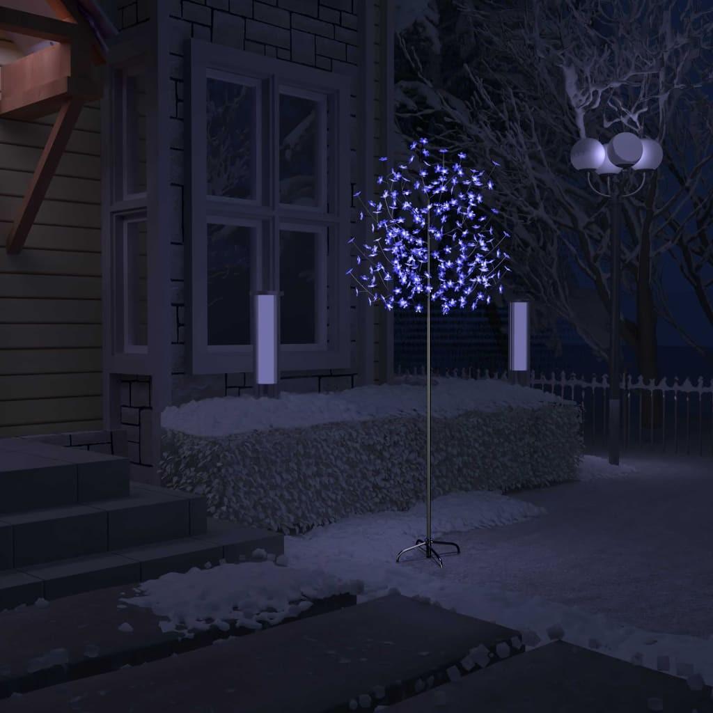 Juletræ 220 LED'er kirsebærblomst 220 cm blåt lys