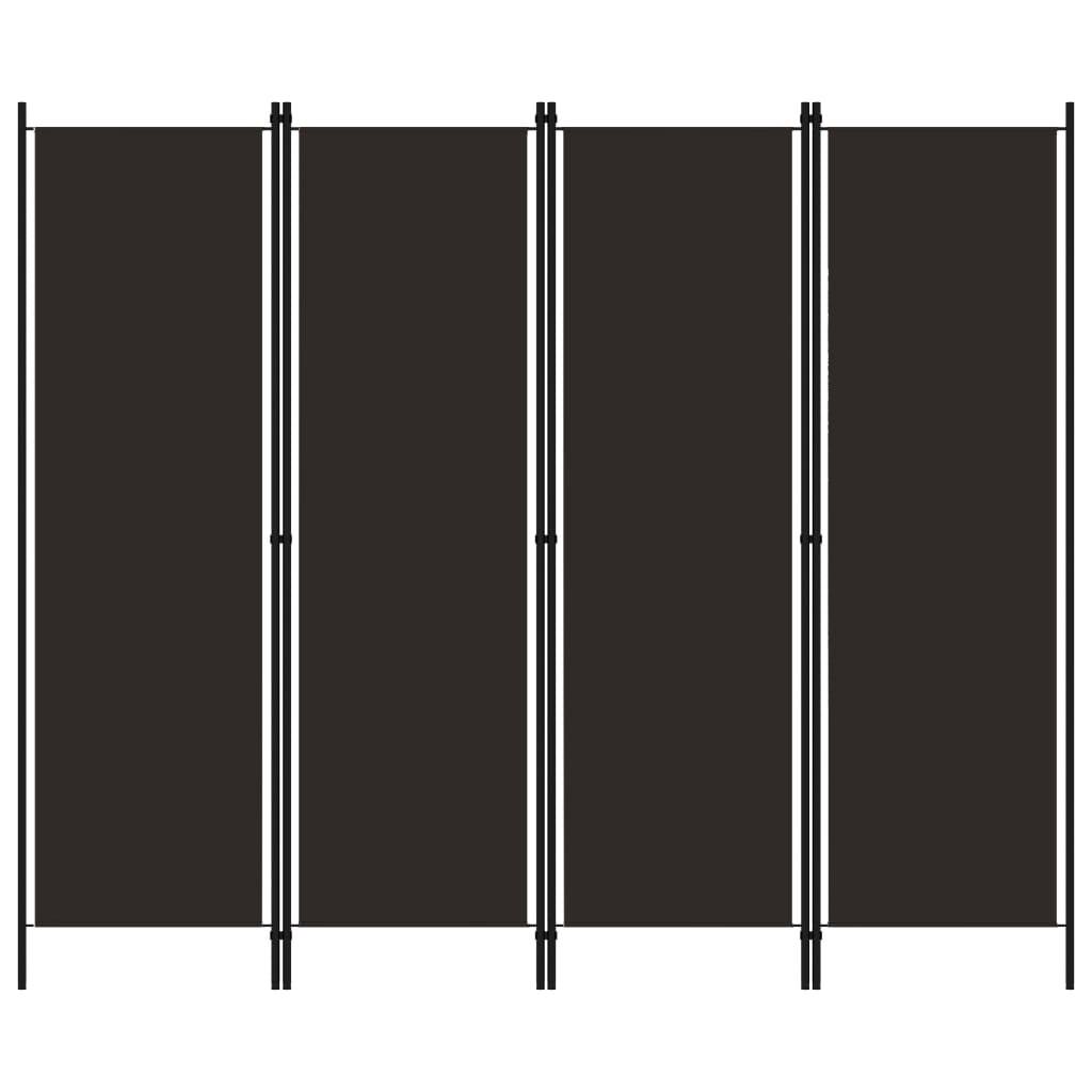 4-panels rumdeler 200 x 180 cm brun