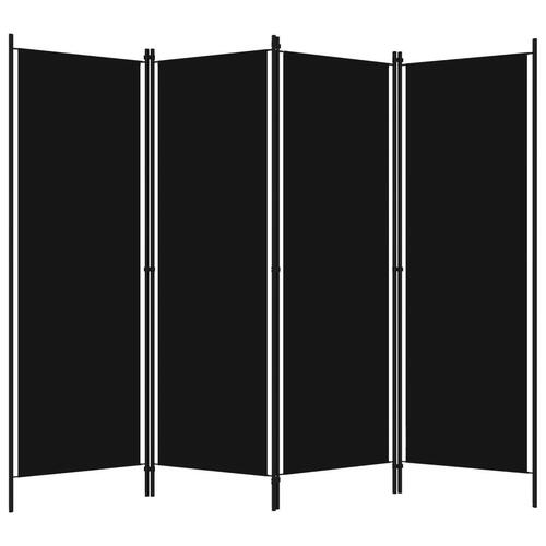 4-panels rumdeler 200 x 180 cm sort